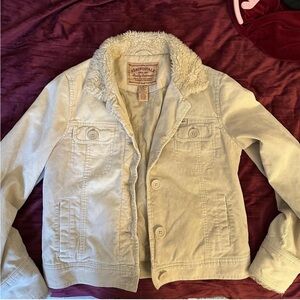 Aeropostale Beige Outerwear with Faux Fur